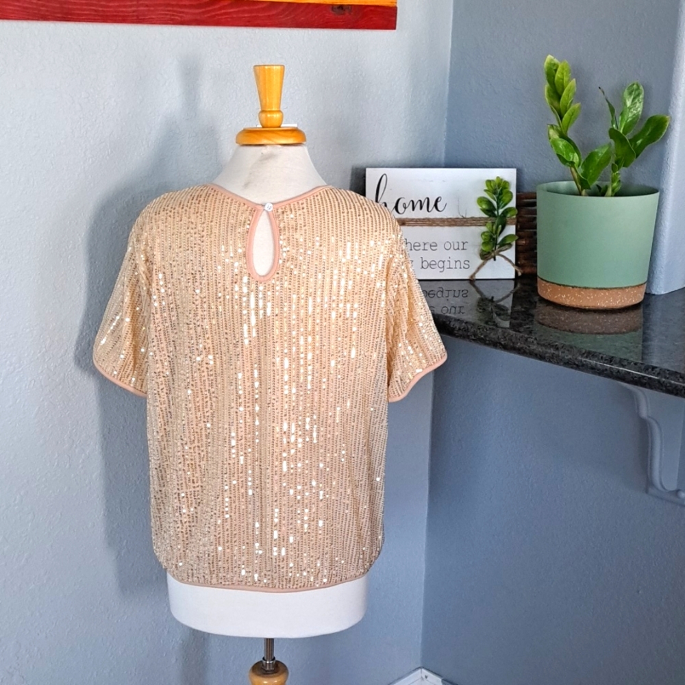 SHEIN Curve Sequin Top | Size 0XL - Picture 3 of 5